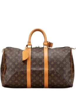 Louis Vuitton Pre-Owned: Коричневая дорожная сумка 