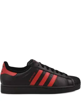 adidas: Чёрные кроссовки  Superstar