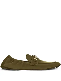 Ferragamo: Зелёные туфли  Gancini