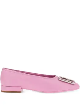 Ferragamo: Розовые балетки 