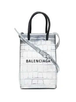Balenciaga Pre-Owned: Серебристая сумка-шоппер 