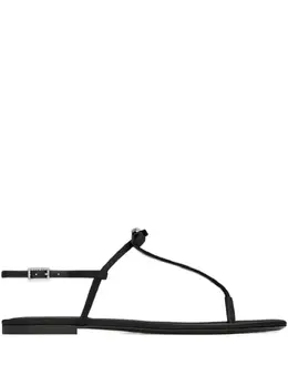 Saint Laurent: Чёрные сандалии 