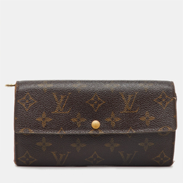 Louis Vuitton: Коричневый кошелёк 