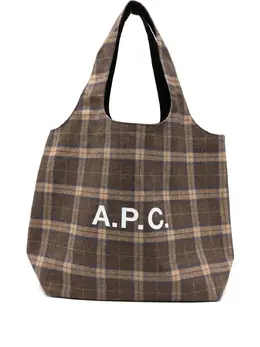 A.P.C.: Коричневая сумка-шоппер  Ninon