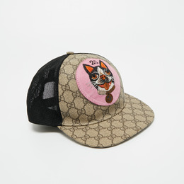 Gucci: Бежевая кепка  GG Supreme