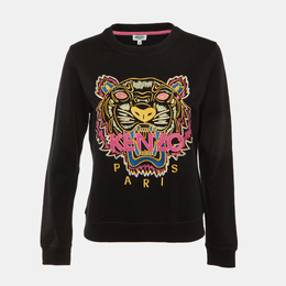 Kenzo: Чёрный свитшот  Tiger
