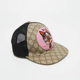 Gucci: Бежевая кепка  GG Supreme