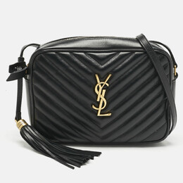 Saint Laurent Paris: Чёрная сумка через плечо  Lou
