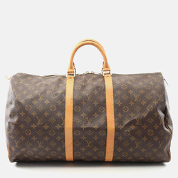 Louis Vuitton: Коричневая сумка  Keepall