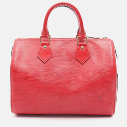 Louis Vuitton: Красная сумка  Speedy 25