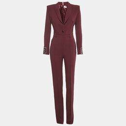 Elisabetta Franchi: Бордовый комбинезон 