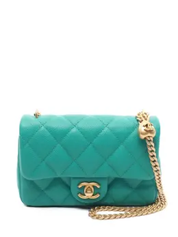 CHANEL Pre-Owned: Зелёная сумка 
