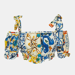 Dolce & Gabbana: Голубой топ  Majolica