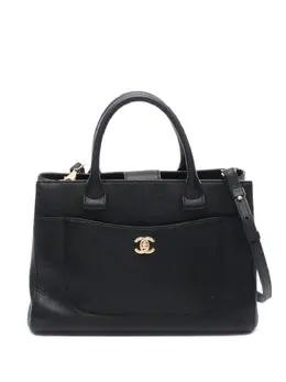 CHANEL Pre-Owned: Чёрная сумка-шоппер 