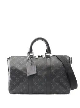 Louis Vuitton Pre-Owned: Чёрная спортивная сумка 