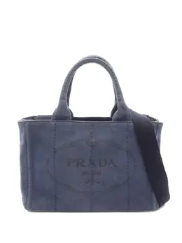 Prada Pre-Owned: Синяя сумка-шоппер 