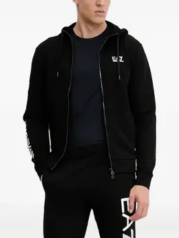 Ea7 Emporio Armani: Чёрная толстовка 