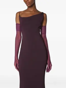 Mugler: Длинное платье 
