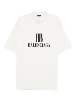 Balenciaga: Хлопковая футболка  BB