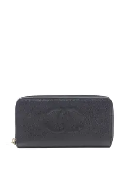 CHANEL Pre-Owned: Чёрный кошелёк 