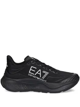 Ea7 Emporio Armani: Чёрные кроссовки 
