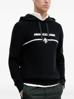 Armani Exchange: Чёрная толстовка 