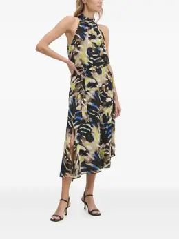 DKNY: Платье с абстрактным принтом 