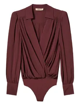 TWINSET: Бордовый боди 