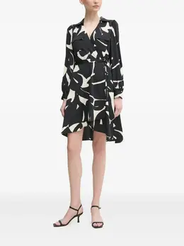 DKNY: Платье с абстрактным принтом 