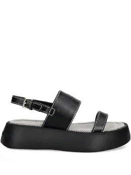 Armani Exchange: Чёрные сандалии 