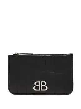 Balenciaga: Чёрный картхолдер 