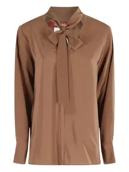 Max Mara: Блуза с бантом 