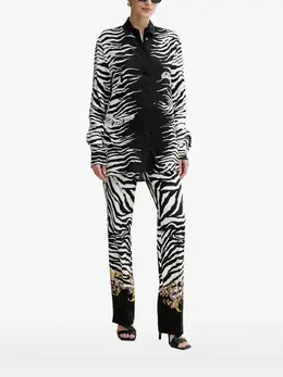 Versace Jeans Couture: Рубашка с принтом зебры 
