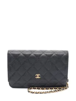 CHANEL Pre-Owned: Чёрный кошелёк 