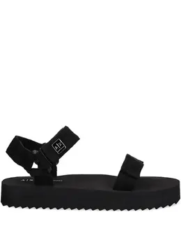 Armani Exchange: Чёрные сандалии 