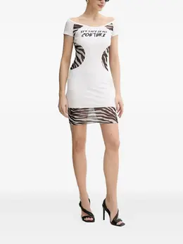 Versace Jeans Couture: Платье с принтом зебры 