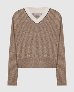 Brunello Cucinelli: Коричневый свитер 
