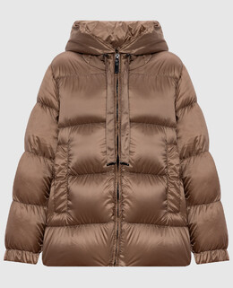 Max Mara: Коричневый пуховик 