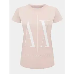 Armani Exchange: Розовая футболка 