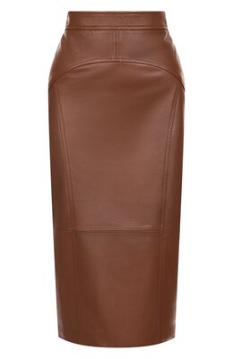 Max Mara Studio: Кожаная юбка 