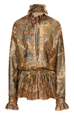 Valentino: Блуза с баской 