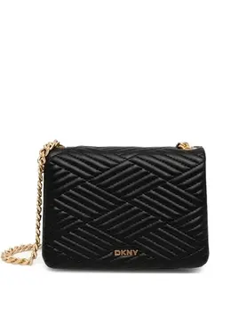 DKNY: Чёрная сумка через плечо 