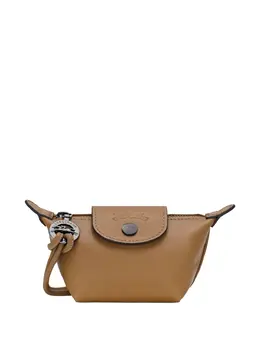 Longchamp: Коричневый кошелёк  Le Pliage