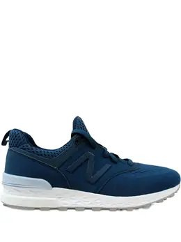 New Balance: Голубые кроссовки  574