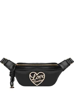 Love Moschino: Чёрная поясная сумка 