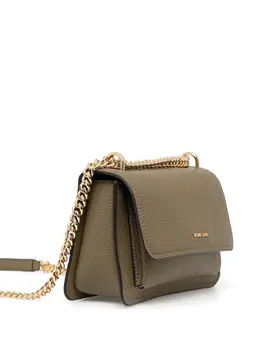 Michael Michael Kors: Зелёная сумка через плечо 
