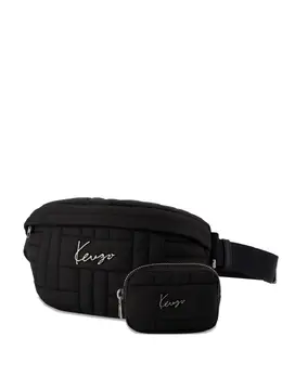 Kenzo: Чёрная поясная сумка 