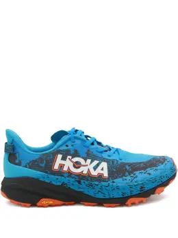 HOKA: Голубые кроссовки 