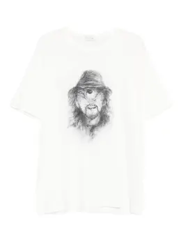 Yohji Yamamoto: Футболка с принтом 
