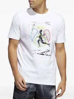 adidas: Белая футболка  X
